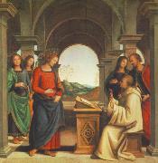 PERUGINO, Pietro The Vision of St. Bernard af oil painting